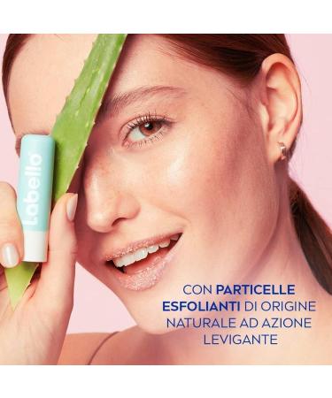  Labello Labello Moisturizing Scrub with Organic Aloe Vera Lip Butter and Exfoliating Particles Enriched with Vitamins and Mineral Oils Microplastic-Free - 2 Sticks - Buy Online on GoSupps.com