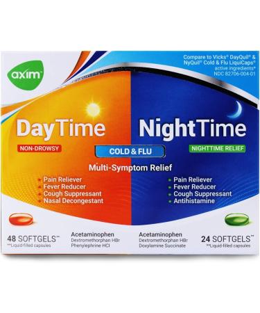 AXIM Day & Night 325-15-5-6.25 mg x 72 Softgels - Premium Quality Supplements - Buy Online on GoSupps.com