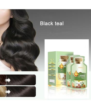 Huang Yi Natural Plant Hair Dye Natural Plant Hair Dye Pure Plant Extract for Grey Hair Color Bubble Dye Plant Bubble Hair Dye Shampoo 20ml 10packs/Box (Chestnut Brown) - Buy Online on GoSupps.com