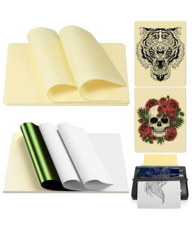 8Pcs Tattoo Practice Skins & 10Pcs Tattoo Transfer Papers, modacraft 5.7x7.6" Double Sides 1mm Thick Soft Silicone Thin Fake Skin Tattooing Practice Kit for Beginners Experienced Tattoo Artists - Buy Online on GoSupps.com