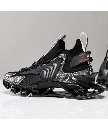 GJUYC Men's Sneakers Shoes - Trail Air Fashion Sport Athletic Running Shoes for Men, Women, Boys, and Kids - Breathable, Casual, and Stylish - Black/White/Blue - Size 11.5 - Buy Online on GoSupps.com