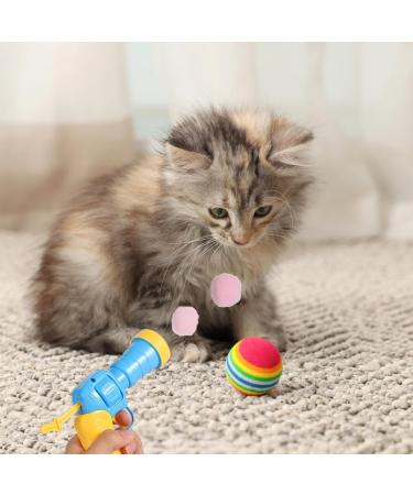 LPMXYW 35pcs Cat Ball Gun Interactive Toy Plush Ball Shooting Gun for Cats Cat Toy Launcher Launcher Cat Colorful Plush Toy Balls for Funny Cat Toys Indoor Kitten for Training Playing Pet Supplies - Buy Online on GoSupps.com