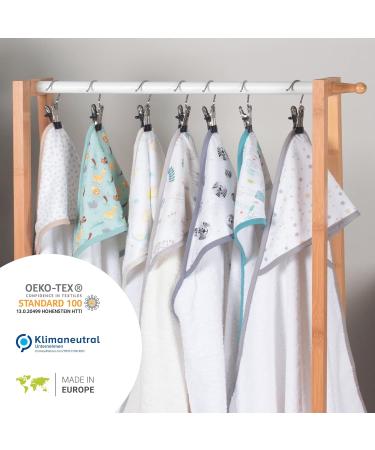 Kolibri Baby Hooded Towel | 75x75 cm | 100% Cotton | Oeko Tex 100 | Best Gift for Newborns | Unisex Rainbow & Balloon Design - Buy Online on GoSupps.com