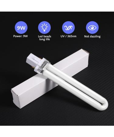 SEWACC 4pcs Replacement 9 365nm Lamp Bulb Tube Nail UV Lamp Tube UV Led Nail Lamp Tube for Nail Art Dryer UV Lamp Light - Buy Online on GoSupps.com