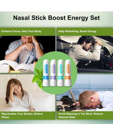 Nasal Stick(4 Pack) Portable Nasal Sticks for Daily Refreshing Pure and Natural Nasal Sticks Boost Energy Set Nose Inhaler Stick Better Breathing White 1 pack - Buy Online on GoSupps.com