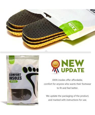XINIFOOT 6 Pairs Men's Breathable Shoe Insoles for Work Shoes, Sneakers, Boots | US 8-12 - Buy Online on GoSupps.com