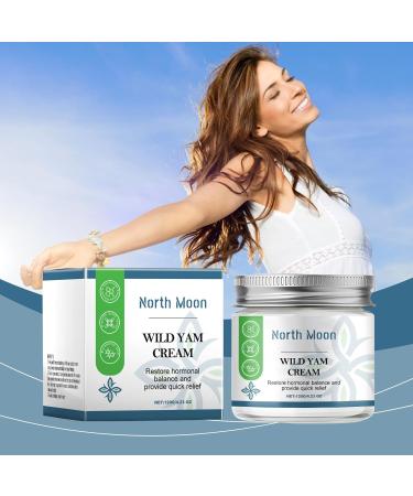 Buy North Moon Wild Yam Cream - Organic Hydrating & Soothing Face Cream for Balanced Skin | Ideal for Men and Women - Buy Online on GoSupps.com