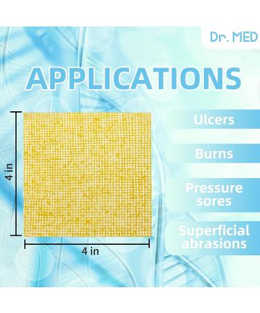 Dr. Med Manuka Honey Gauze Dressing 4x4 - 10 PCS | Medical Bandage for Wound Healing, Minor Abrasions, Cuts, Burns | Chemical and Drug Free - Buy Online on GoSupps.com