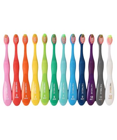 TheTwelve Kids Toothbrush for 3-8 Years Rainbow Colors and Packs 12 PACK 12pack - Buy Online on GoSupps.com
