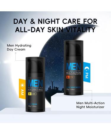 Easilydays Mens Face Moisturizer Cream, 4D Hyaluronic Acid Multi-Level Hydration Facial Moisturizing Cream, Wrinkle for Men with Osmundea Seaweed, Centella Asiatica, Fast Absorbing, Non-Greasy - Buy Online on GoSupps.com