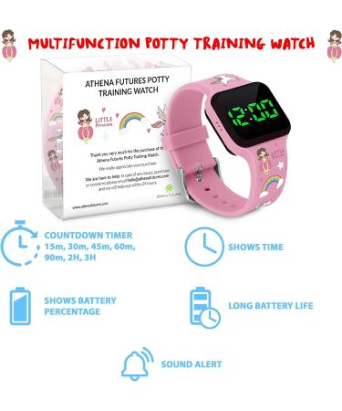 Potty Training Timer Watch for Girls | Fun Lights & Music | Water Resistant Seat | Rechargeable | Smart Sensor | No Time Alarm | Pink - Buy Online on GoSupps.com