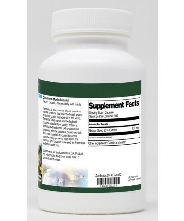 Grape Seed 25% - 450 mg (100 Capsules ZIN: 520332) - 3 Pack - Buy Online on GoSupps.com