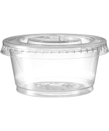 Zeml Portion Cups with Lids (2 Ounces 100 Pack) - Premium Disposable Plastic Cups for Meal Prep, Salad Dressing, Jello Shots, Medicine - Small Condiment Container 2 oz - Buy Online on GoSupps.com