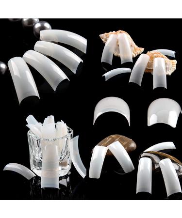 UNA GELLA Natural Acrylic Nail Tips - 432pcs Coffin Square French False Nails for Nail Extension & DIY Nail Art - 12 Sizes Soft Gel Tips - Buy Online on GoSupps.com