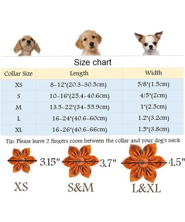 Aring Floral Dog Collar with Maple Leaf - Stylish Cotton Pet Collar for Small Medium & Large Dogs | Perfect Gift for Autumn - Buy Online on GoSupps.com