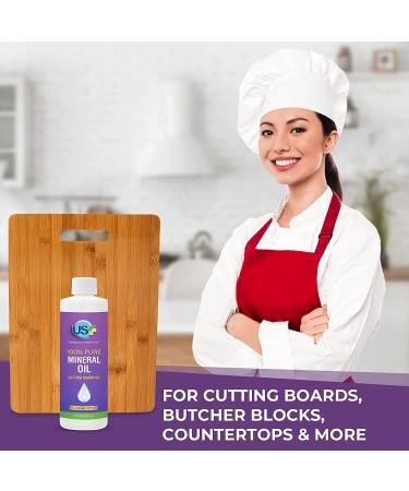 8oz Pure Mineral Oil - Food-Grade, GMO-free, Restores & Protects Cutting Boards, Butcher Blocks, Countertops - 8 Fl Oz - Buy Online on GoSupps.com