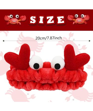 XNHIU Cute Crab Plush Headband Face Wash Headband Animal Makeup Headbands Christmas Hair Accessories for Halloween Christmas Party - Buy Online on GoSupps.com