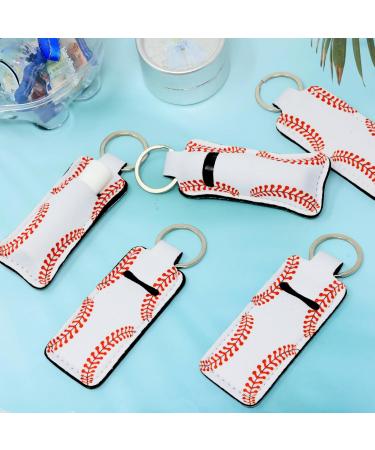 Honbay 12PCS Baseball Pattern Lip Balm & Chapstick Holder Keychain - Stylish Clip-on Sleeve Pouch for Travel & Daily Use with Handbags & Backpacks - Buy Online on GoSupps.com