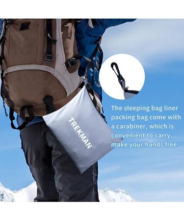 TREKMAN Ultralight Single Sleeping Bag Liner for Adults & Teens - Ideal for Camping & Backpacking - Lightweight & Comfortable Travel Sheet - Buy Online on GoSupps.com