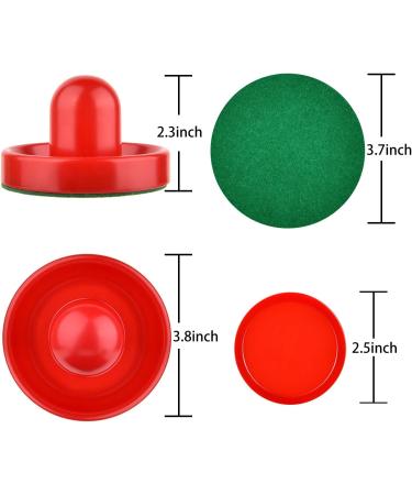 Coopay Air Hockey Pushers and Thicker Pucks - 4 Striker 4 Puck Pack - Replacement Accessories in Red, Black, Blue, Green - Buy Online on GoSupps.com