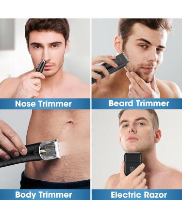 Lanumi 4-in-1 Beard & Body Hair Trimmer Set | Rechargeable Electric Shaver & Groomer - Perfect Gifts for Him - Buy Online on GoSupps.com