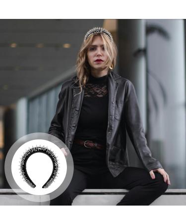 DEARMAMY Spiked Headband Punk Style Rivet Headband Women Headwear Party Hair Hoop - Buy Online on GoSupps.com