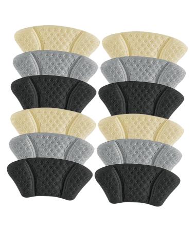 NOLITOY 6 Pairs Anti-wear Back Stickers Self-Adhesive Heel Protector Pads Heel Inserts for Women for Loose Shoes Heel Grips for Loose Shoes Wear-Resistant Heel Pads Heel Cushion Pads Clips