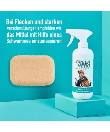 Green Hero Odor & Stain Remover Spray 500ml - Enzyme Cleaner for Pet Urine Feces & Vomit | Biological & Neutralizing Formula - 1 Pack - Buy Online on GoSupps.com