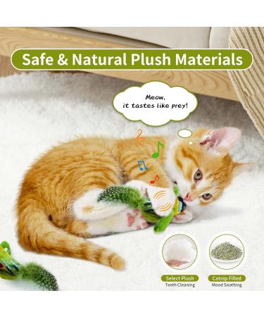 Tohdnc Interactive Cat Bird Toy with Cat Stick Simulation Flying Birds for Indoor Kittens Engaging Spring-Activated Playtime - Buy Online on GoSupps.com