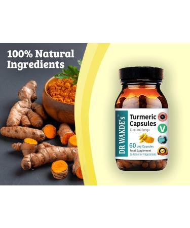 DR WAKDE'S Turmeric Capsules (Curcuma Longa 60 Veg Caps Plant-Based Supplement Ayurvedic Herb All Natural Vegan) - Buy Online on GoSupps.com