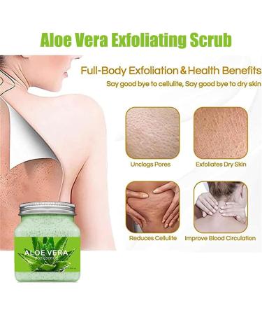 Aloe vera scrub aloe vera body scrub exfoliating gel to remove dead skin exfoliating scrub for all skin - Buy Online on GoSupps.com