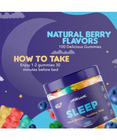 Purganic Melatonin Gummies for Sleep - 100ct - Buy Online on GoSupps.com