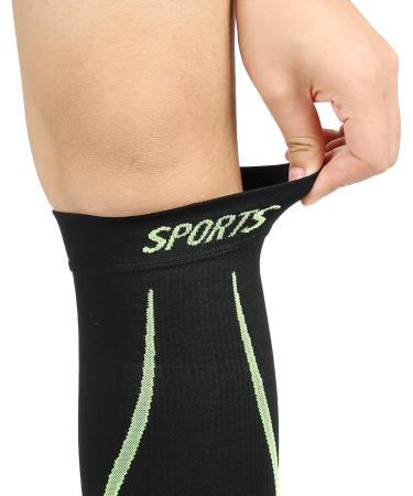 Compression Calf Sleeves for Sports | Shin Support Brace for Men & Women - Black - Buy Online on GoSupps.com
