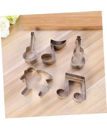 Milisten 5 Pcs Professional Baking Supplies Heart Shaped Molds Stainless Steel Baking Molds Musical Instrument Molds Musibi Molds Cookie Molds Biscuit Cake Fruit Set medium Silver - Buy Online on GoSupps.com