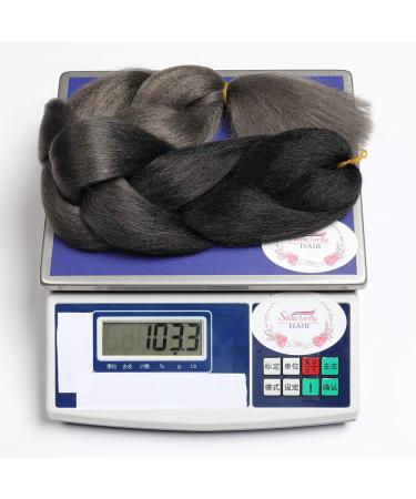 Shop Showjarlly Kanecalon Hair Braids Extensions | Ombre Jumbo Braid 24 | Black/Dark Gray - 3 Pack - Buy Online on GoSupps.com
