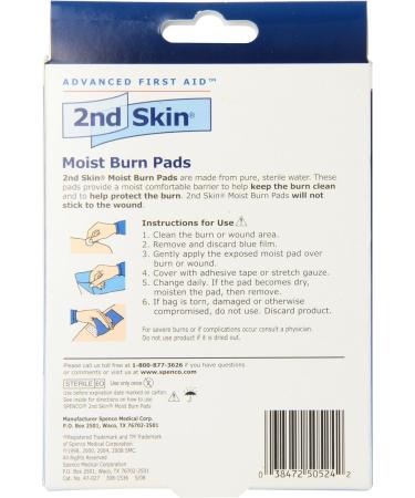 Buy 2nd Skin Moist Burn Pads 3x4 Inches | Pack of 4 | Fast International Shipping - Buy Online on GoSupps.com