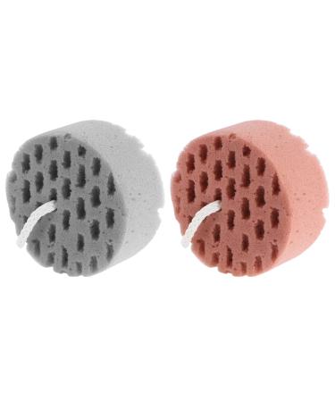 Beaupretty 2pcs Bath Sponge Bathing Exfoliating Sponge Body Brush Sponge Body Scrubber Women Bath Accessories Bath Loofah Bathing Sponge for Adult Baby Spa Low Stretch Yarn Honeycomb Coal