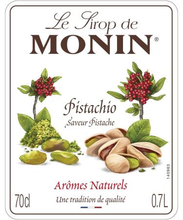 MONIN Premium Pistachio Syrup 700ml - Vegan-Friendly & Allergen-Free | 100% Natural Flavours for Coffee & Cocktails - Buy Online on GoSupps.com