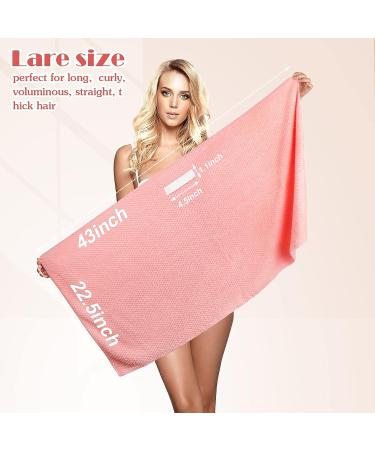 Large Microfiber Hair Towel for Women - Ultra-Soft & Highly Absorbent Hair Wrap for Fast Drying - Ideal for Curly, Long & Thick Hair - Elastic Strap Included - Buy Online on GoSupps.com