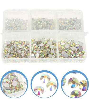 BESPORTBLE 1 Set Flat Rhinestone Accessories Nail Art Rhinestones Glass Charms Sequin Suit Nail Rhinestones for Acrylic Nails Nail Studs for Acrylic Nails Glass Nail Beads Diy Nail Charms Gem White - Buy Online on GoSupps.com