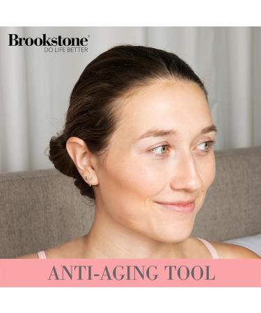 Brookstone Face Skin Care Roller - Dual-Sided Rose Quartz Massager for Anti-Aging & Lymphatic Drainage - Premium Facial Tool in Blush Pink - Buy Online on GoSupps.com