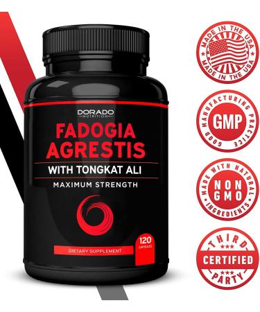Fadogia Agrestis & Tongkat Ali Performance Blend - 600mg & 400mg | 120 Vegan Capsules for Strength, Drive & Muscle Mass - Buy Online on GoSupps.com