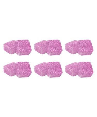 Toilet Bubble Pill Urine Stain Deodorant Dirt Cleaner Gentle for Hotel 12Pcs Pink