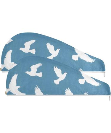 Buy Pigeon Hair Towel 2 Pack - Super Absorbent Quick Dry Hair Turbans | Perfect for Women & Girls - International Shipping Available - Buy Online on GoSupps.com