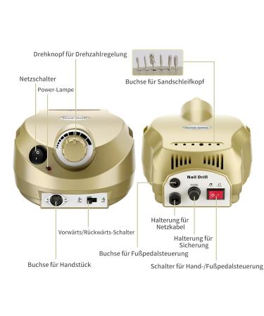 Aisely Electric Nail Miller & File Set - 30 000RPM Adjustable Nail Drill for Gel & Acrylic Manicures - Safe for Beginners & Professionals - Buy Online on GoSupps.com