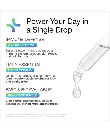 Nursh+ Daily Organic Liquid Zinc Drops Fast-Absorbing Immune Support & Skin Health for Kids & Adults 7mg Per Serving USDA Certified Organic & Vegan 2 fl oz - Buy Online on GoSupps.com