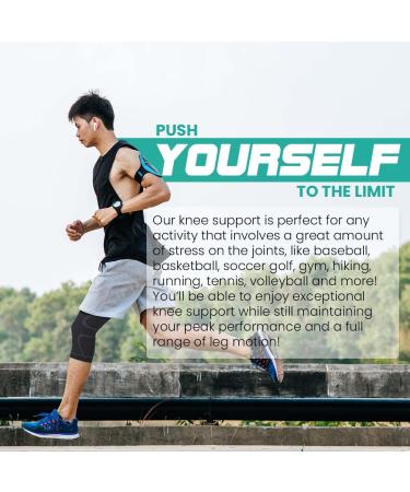 Modvel Knee Brace Compression Sleeve for Men & Women - Support for Running - Medical Grade Meniscus Tear, ACL, Arthritis, Joint Pain Relief - Large Black/Grey (2 Pack) - Buy Online on GoSupps.com