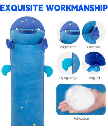 Mewaii 110cm Soft Plush Kitten Pillow | Cute Black Star Cat Stuffed Toy | Ideal Cuddly Gift for All Ages - Buy Online on GoSupps.com