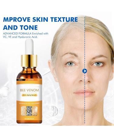 ODEIUN Bee Venom Anti-Aging Serum Bee Venom Skin Treatment Cerum 2025 New Bee Venom Serum for Face and Neck Hydrating & Firming Face serum with Bee Propolis Extract for All Skin Types (1) - Buy Online on GoSupps.com