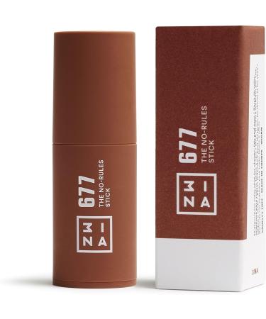 3INA Makeup No-Rules Stick 677 Brown Blush Stick with Hyaluronic Acid - Buy Online on GoSupps.com